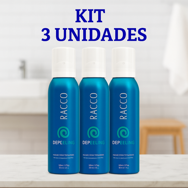 Kit 3 Unidades – Mousse Spray Depilatório Racco 150ml
