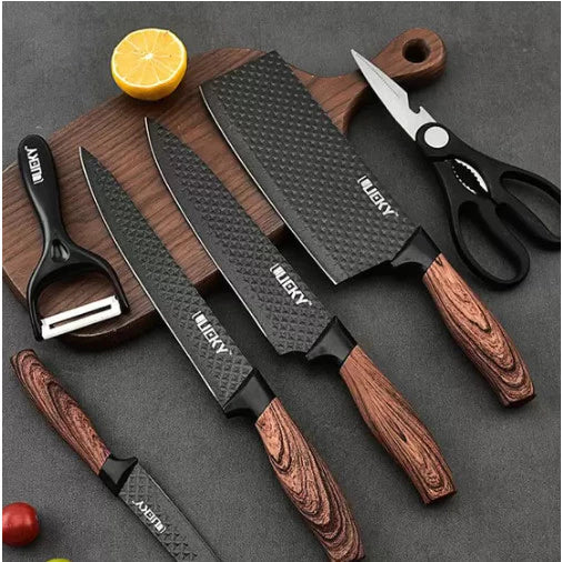 Kit Facas Inox 6 Peças Antiaderente